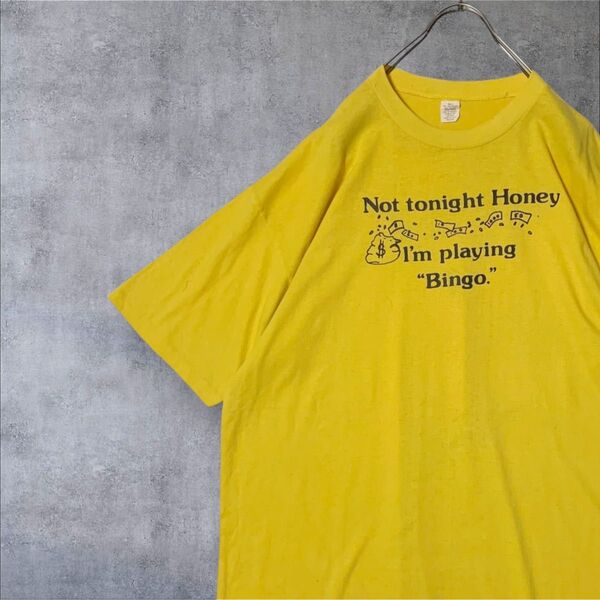 80s ビンテージ ビッグサイズ USA製 Tシャツ XXXL シングルステッチ アート 大きいサイズ 古着 vintage