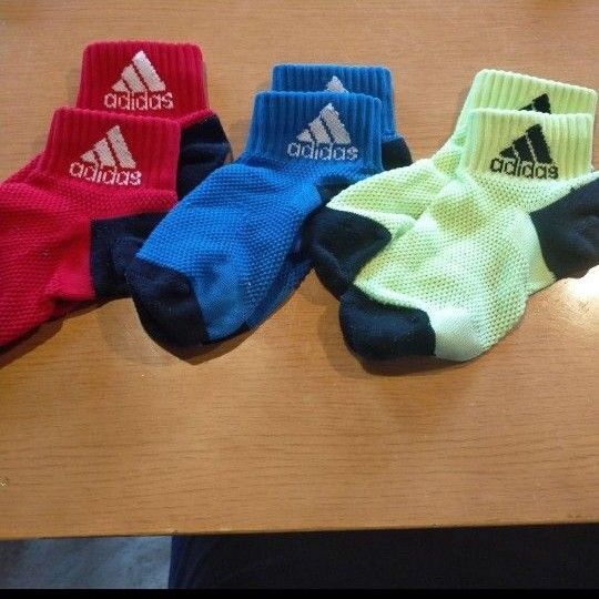 adidas ショートソックス2組、 6足セット18cm