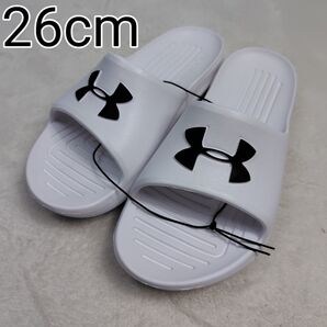 アンダーアーマー サンダル 26cm ホワイト シャワーサンダル UNDER ARMOUR