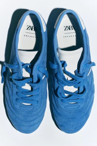 ZARA ザラ パッド入りランニングシューズ 青スニーカー