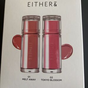 【即日発送】Either& ボリュームリップディオ 2種セット(ブルベカラー) Dewy Syrup Tint