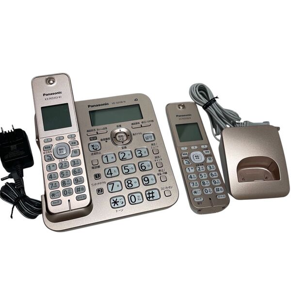 【美品子機付】Panasonic VE-GD58-N 電話機 コードレス ピンク