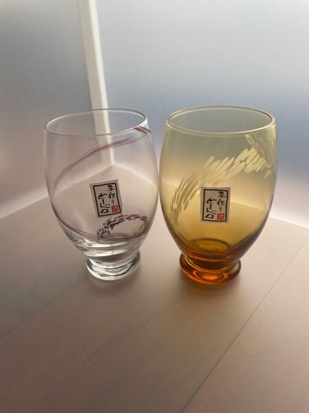 【未使用】琉球グラス2個セット 手作りビードロ