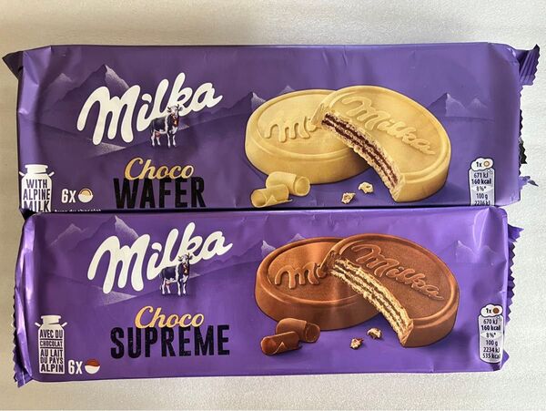 【日本未入荷】チョコウエハー(ホワイトチョコ)とチョコシュプリーム(ミルクチョコ)