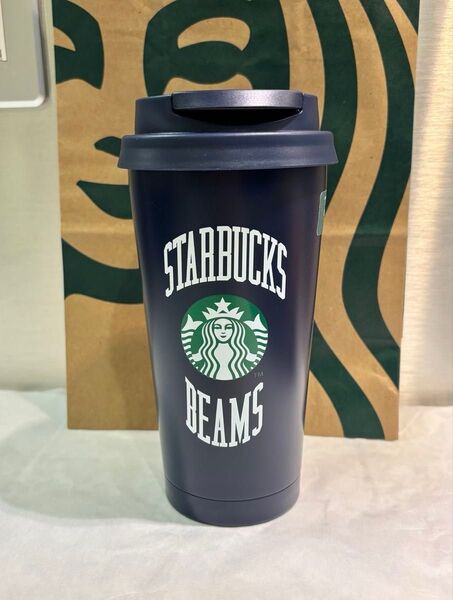 スタバ BEAMS ステンレス TOGOロゴタンブラー ネイビー