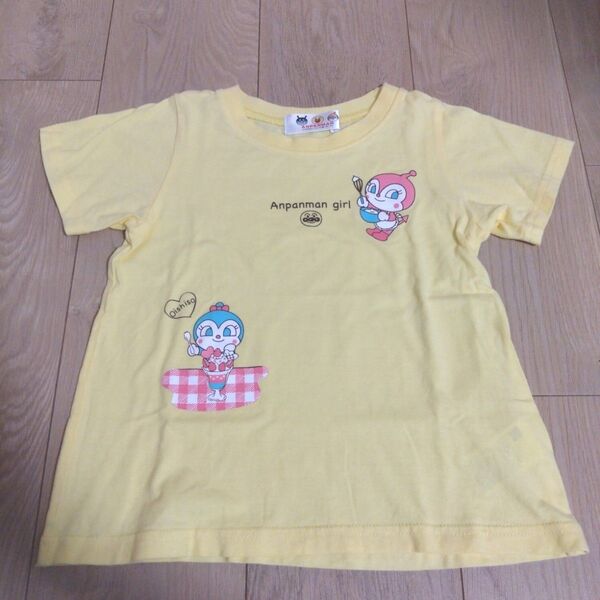 美品 キッズ アンパンマン ドキンちゃん コキンちゃん 半袖 Tシャツ 110 イエロー