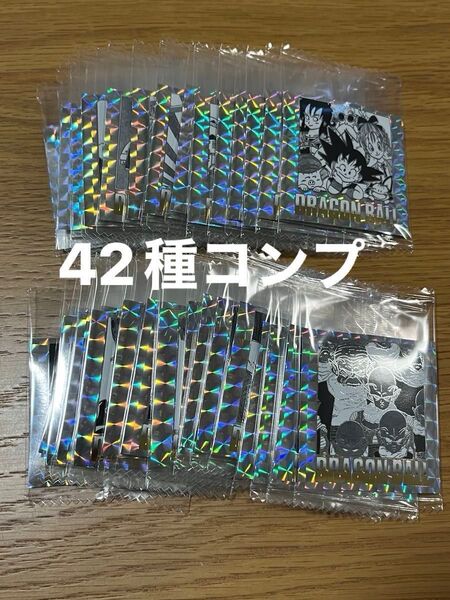 コンプセットドラゴンボール40周年記念 オリジナルイラストレーション シール ウエハース 全42種