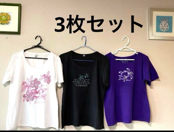 ノーブランド フラダンス フラ Tシャツ ゆったり
