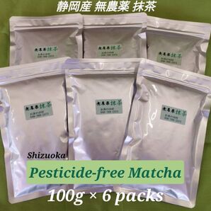 【もて茶って】無農薬 抹茶100g x 6袋 Matcha 無農薬(Pesticide-free)・無糖(Sugar free)