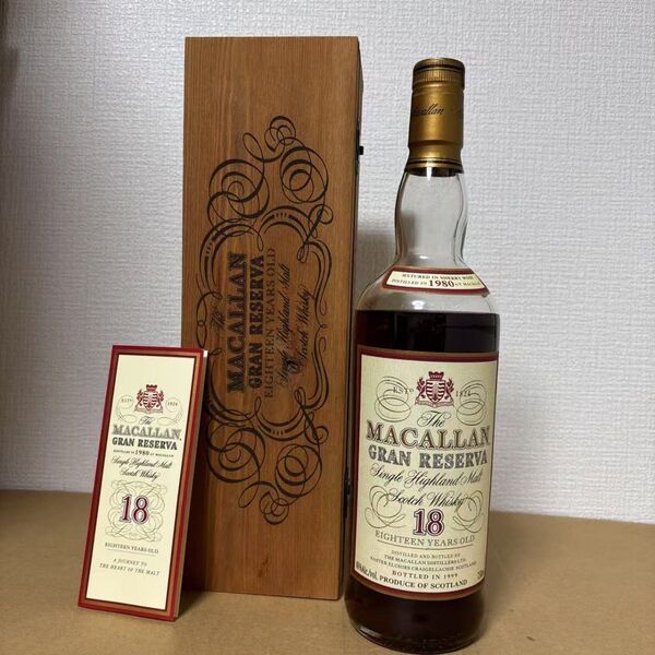 マッカラン18年 1980-1999 グラン・レゼルバ 750ml 箱付 未開封 The MACALLAN 液面低い
