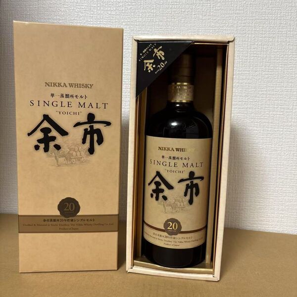 ニッカウイスキー 単一蒸溜所モルト 余市20年 箱付き 未開封 余市蒸溜所20年貯蔵シングルモルト NIKKA WHISKY 山崎