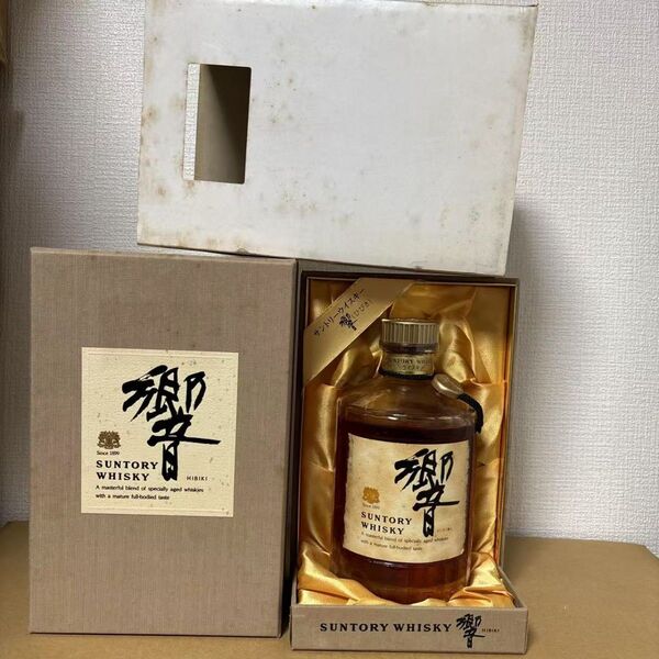 サントリーウイスキー響 裏ゴールドラベル 向獅子 箱付き 未開封 液面低い SUNTORY HIBIKI 古酒 WHISKY(2)