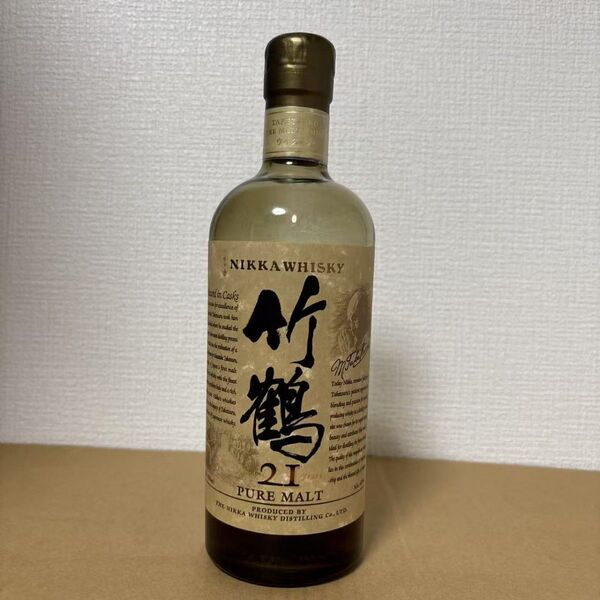 ニッカ ウイスキー ピュアモルト 竹鶴21年 未開封 古酒 NIKKA 液面低い