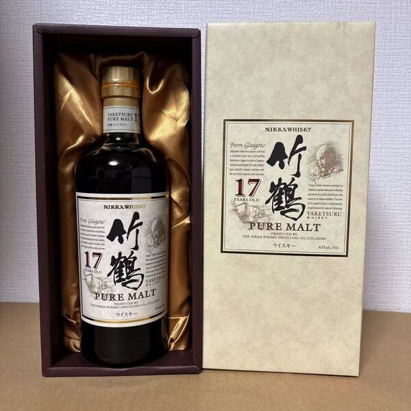 ニッカ ウイスキー ピュアモルト 竹鶴17年 箱付き 未開封 NIKKA PURE WHISKY
