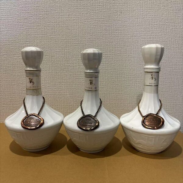 ニッカウイスキー 鶴 陶器ボトル 3点セット 未開封 古酒