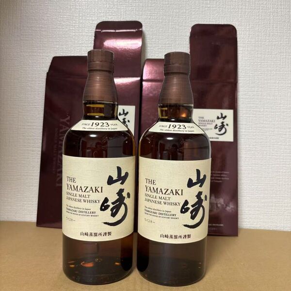 SUNTORY サントリーシングルモルトウイスキー 山崎NV 2点セット 箱付き 未開封 WHISKY YAMAZAKI