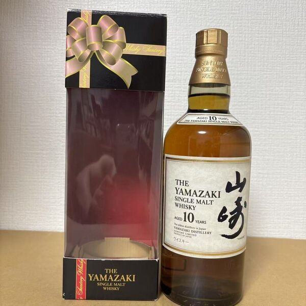 サントリーシングルモルトウイスキー 山崎10年 箱付き 未開封 SUNTORY YAMAZAKI 古酒