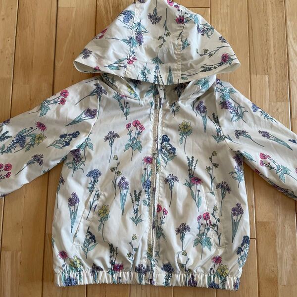 GAP BabyGAP ジップアップパーカー ウィンドブレーカー 花柄 100 女の子