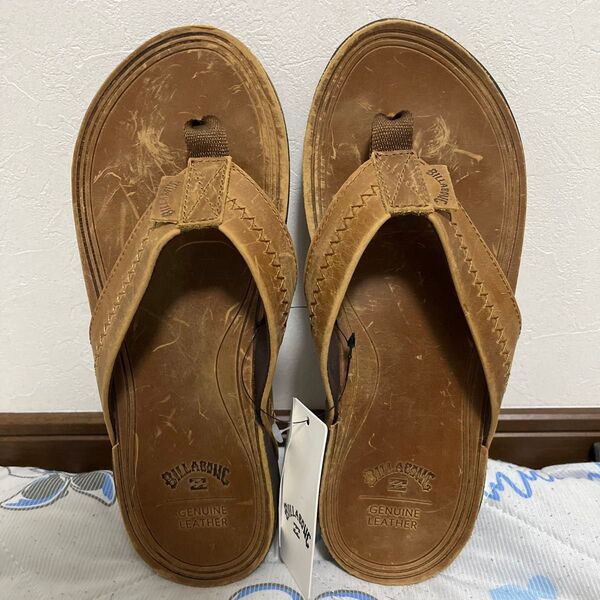 本革 ビーチサンダル 26cm BILLABONG メンズ ジェニュインレザー ビラボン