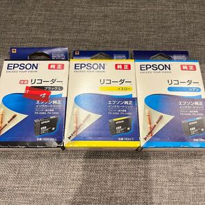 EPSON 純正インクカートリッジ 3個セット 新品 未使用 リコーダー