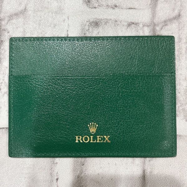 【良品】ROLEX ノベルティ カードケース グリーン 純正品