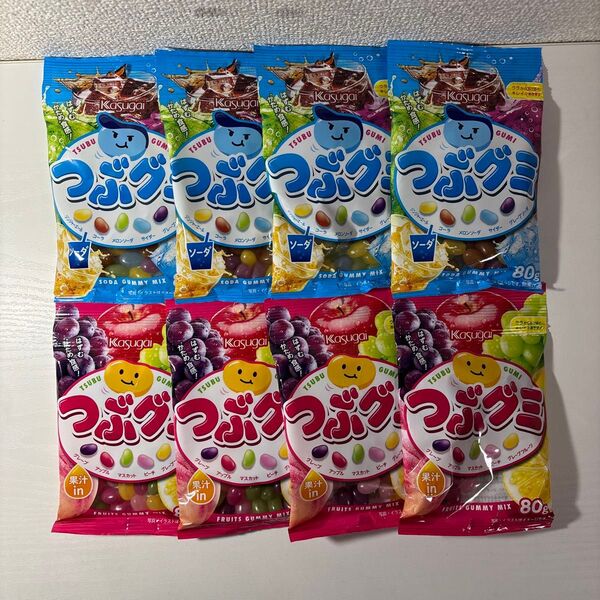 春日井製菓 つぶグミ ソーダ 果汁 8袋