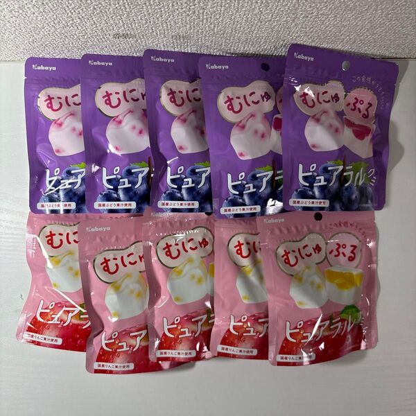 カバヤ ピュアラルグミ りんご ぶどう 10袋