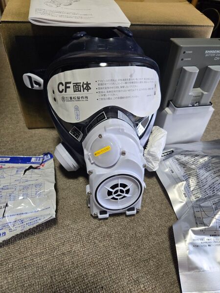 重松製作所 電動ファン付き呼吸用保護具 ネイビー 未使用