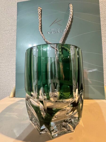 新品★紙袋付き★カガミクリスタル★江戸切子★ロックグラス★竹の膳★バカラ HOYA Baccarat