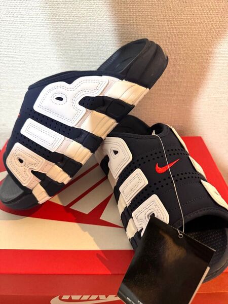 新品★NIKE★ナイキ★エアモアアップテンポ★スライド★オリンピック★ネイビー エアジョーダン ニューバランス ダンク サンダル