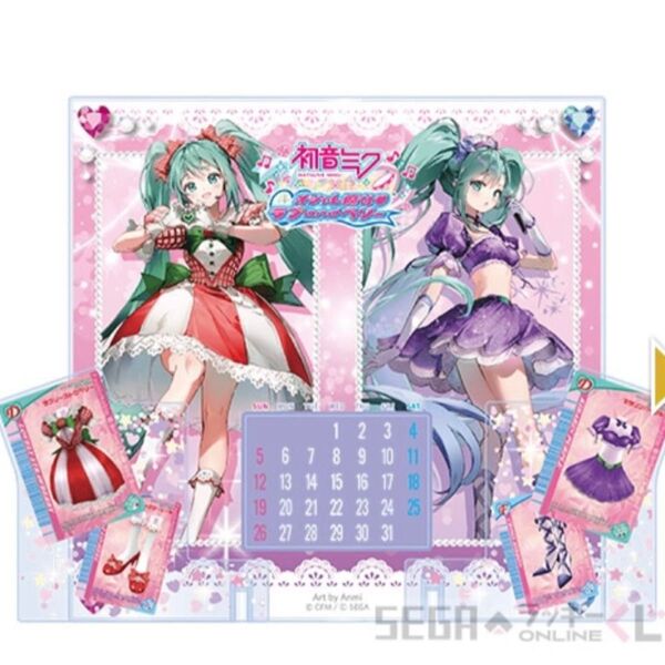 セガラッキーくじ 初音ミク ラブandベリー A賞 アクリル万年カレンダー