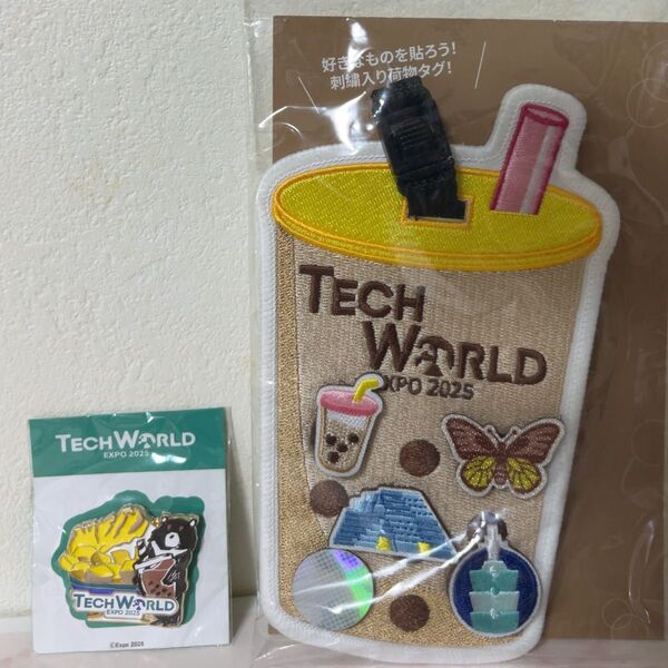 【非売品】大阪関西万博 EXPO2025 ピンバッジ 刺繍タグ TECH WORLD テックワールド 台湾パビリオン
