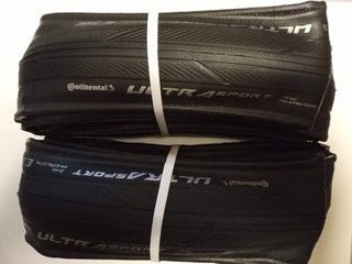新品 自転車 タイヤ 2本/25c/Continental Ultra Sport 3/フォールディング/Black-Black