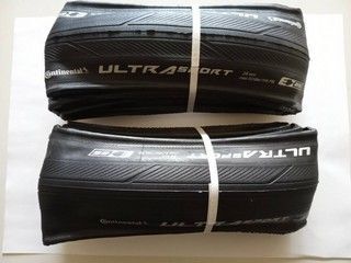 新品 自転車 タイヤ 2本/28c/Continental Ultra Sport 3/フォールディング/Black-Black