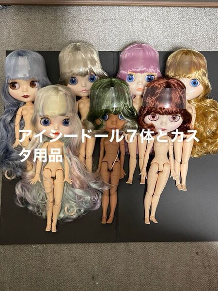 アイシードール7体とカスタム用品