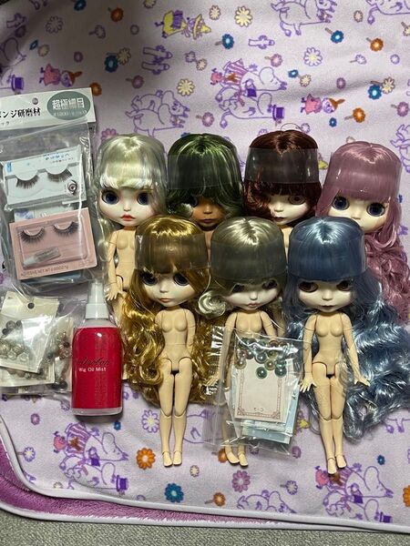 アイシードール7体とカスタム用品
