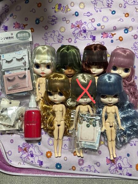 アイシードール6体とカスタム用品