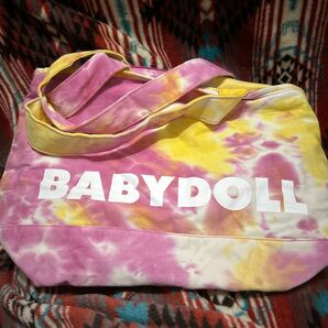 BABYDOLL トートバッグ タイダイ柄 ピンク イエロー