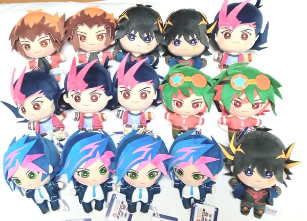 遊戯王 十代 遊星 遊馬 遊矢 遊作 みにコレ マスコット 15点セット まとめ 新品 タグ付 ぬいぐるみ みにこれ ミニこれ