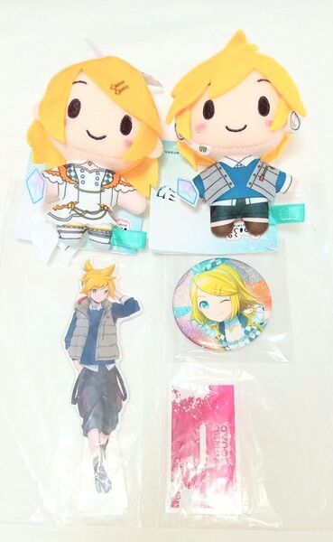 ふわぷち レン リン アクリルスタンド セガラッキーくじ プロジェクトセカイ アクスタ 4個セット まとめ プロセカ 缶バッジ