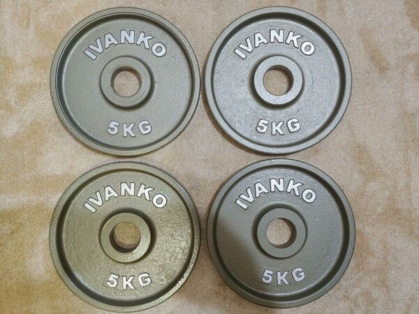 IVANKO オリンピック プレート 5kg アイアン トレーニング バーベル ダンベル