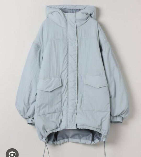 24AW JEANASIS ソデ2WAYモンスターパーカーコート サックス 水色