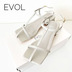 【新品】EVOL サンダル イーボル M スクエア ストラップサンダル 23cm