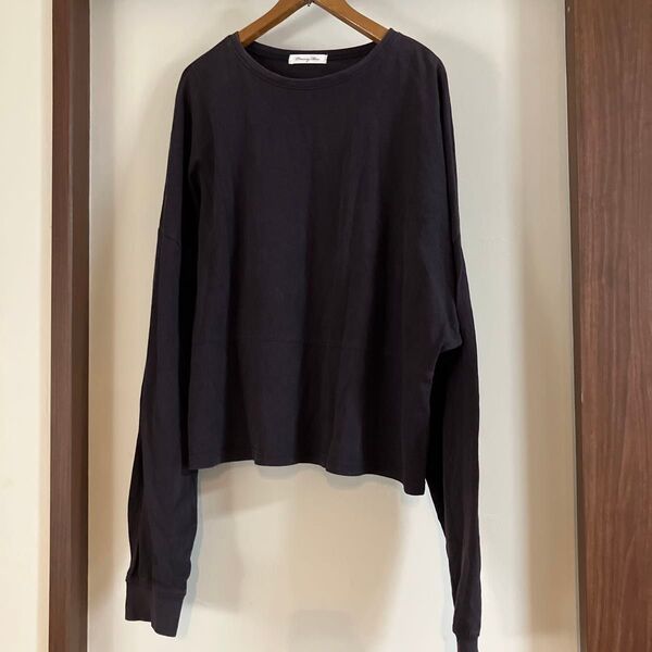 しまむら ショート丈トップス ダークグレー Lサイズ