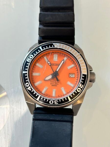 SEIKO オレンジサムライ 7S25-00D0 チタン製