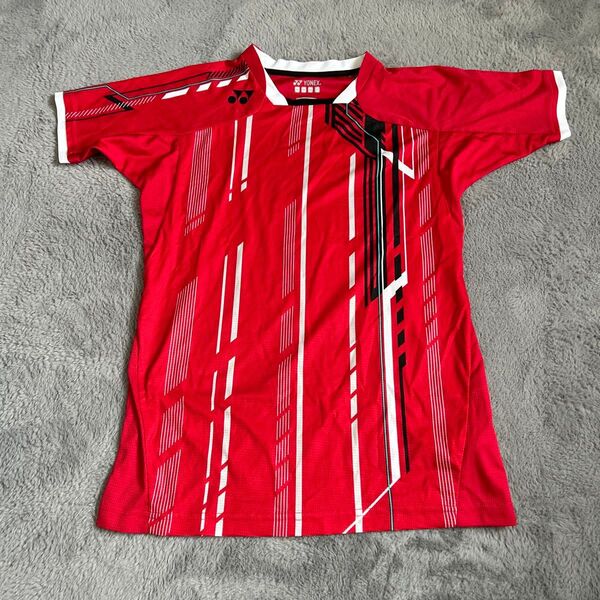 YONEX バドミントンシャツ ユニフォーム SSサイズ 赤 レッド