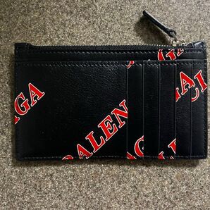 BALENCIAGA バレンシアガ ロゴ入りカードケースブラック レザー 未使用 フラグメントケース