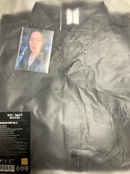 SUGA Agust D TOUR ‘D-DAY’ OVERSIZED SHIRT (L)オーバーサイズシャツ新品未使用トレカ付き