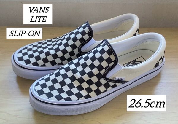 VANS SLIP-ON スリッポン チェッカー ホワイト ブラック 26.5cm メンズ 美品 箱あり