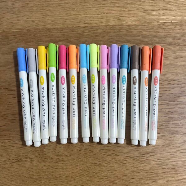 ダイソー 蛍光ペン 14本セット マーカー マーキングペン